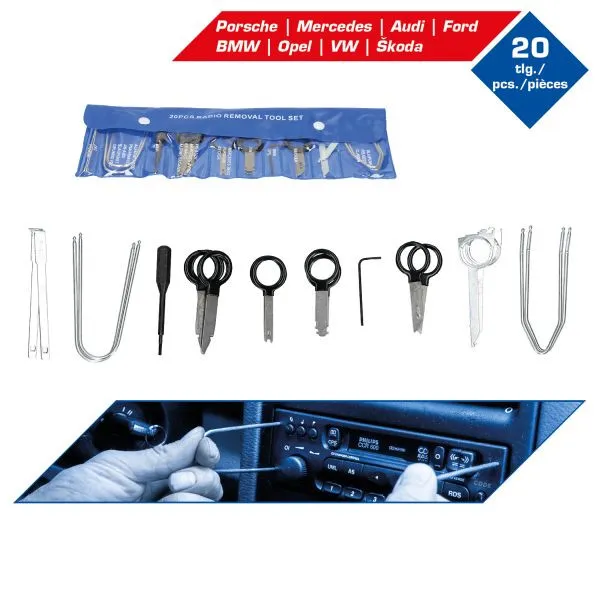Brilliant Tools Kit di smontaggio radio 20 pezzi BT511200