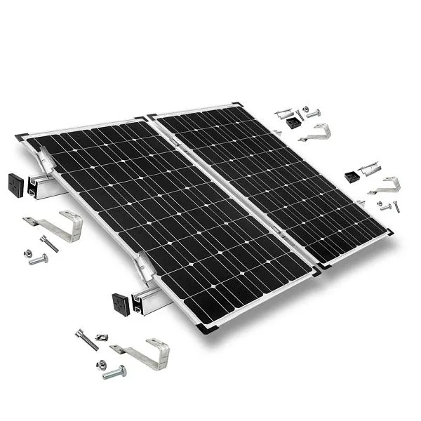 Kit di montaggio Offgridtec con gancio per tetto coda liscia per installazione su tetto spiovente 2 pannelli solari altezz...