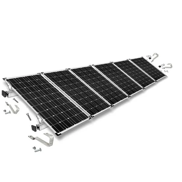 Kit di montaggio Offgridtec con gancio per tetto coda liscia per installazione su tetto spiovente 6 pannelli solari altezz...