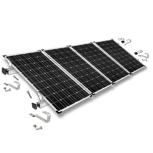 Kit di montaggio Offgridtec con gancio per tetto coda liscia per installazione su tetto spiovente 4 pannelli solari altezz...