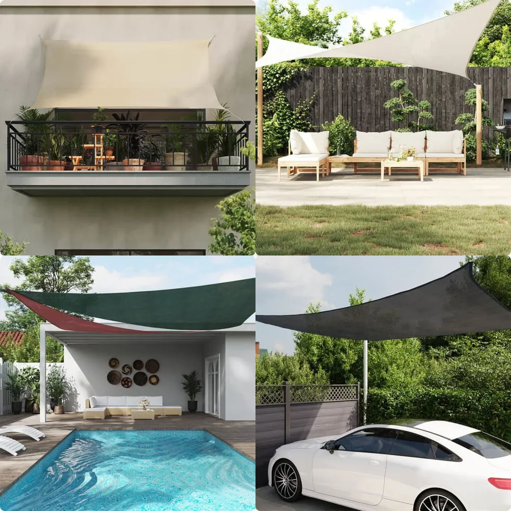 Vela Parasole 160 g/m² Verde Evidente 3/4x2 m HDPE