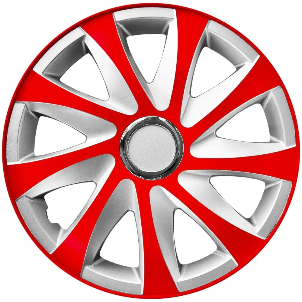 NRM EXTRA DRIFT RED SILVER 15'' hubcaps red-silver 4 pieces