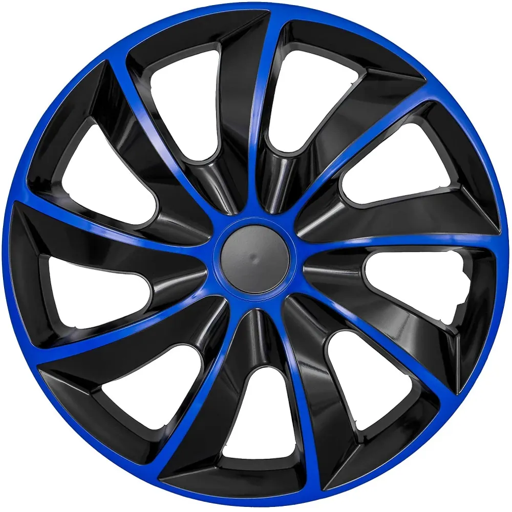NRM QUAD BICOLOR BLUE NERO PURO 13" hubcaps. - 4 pieces