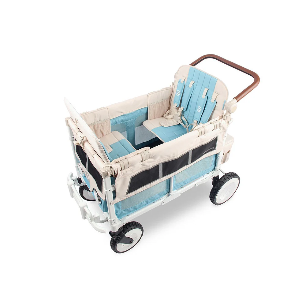 WonderFold VW Edition Quad Stroller Bondi Blue