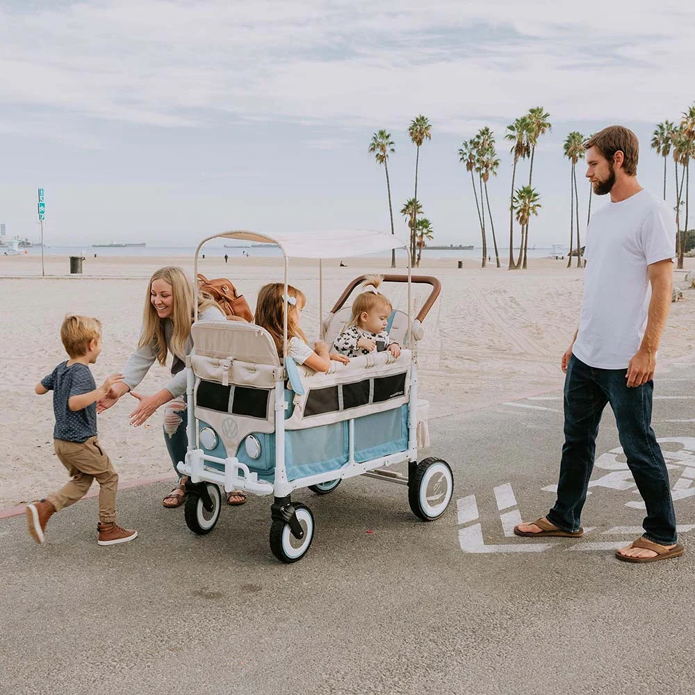 WonderFold VW Edition Quad Stroller Bondi Blue - Conforme CE