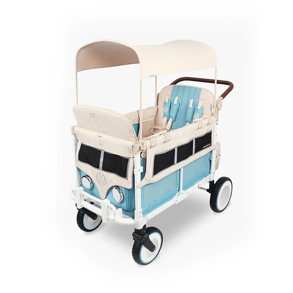 WonderFold VW Edition Quad Stroller Bondi Blue
