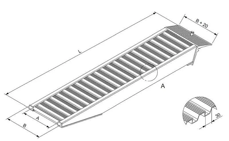 Binari di carico Altec AVS130OR lunghezza: 3590 mm larghezza: 419 mm conf: 1 paio 13011009