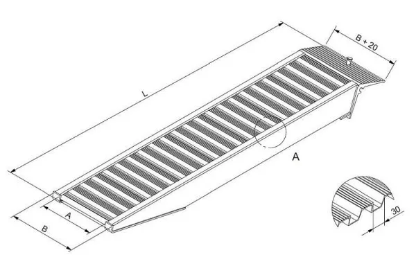 Binari di carico Altec AVS130OR lunghezza: 3590 mm larghezza: 420 mm conf: 1 paio 13001009