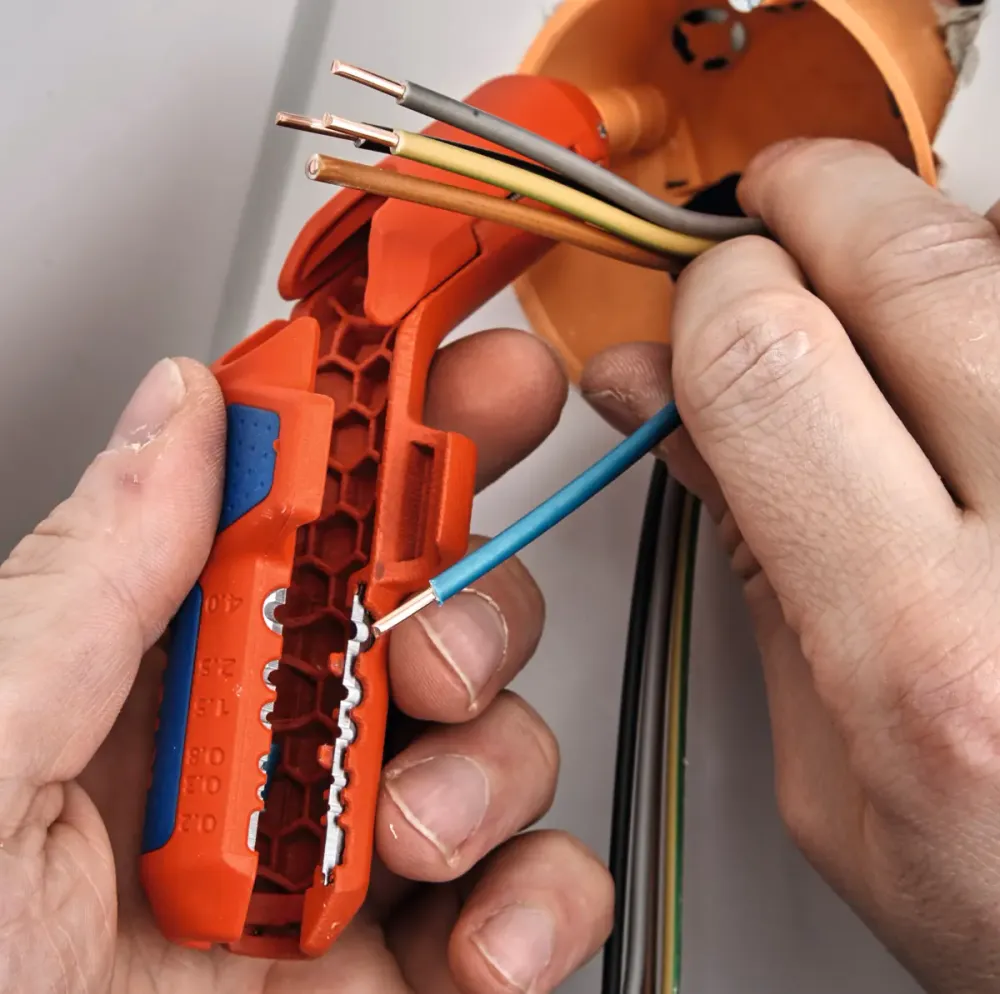 KNIPEX Utensile spelacavi molla universale ErgoStrip, Per ? Cavo: 813 mm