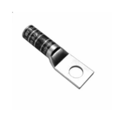 Burndy YAZV2CTC12FX 2 AWG Flex 1/2" Stud 1 Hole Lungo Barrel Copper Lug Inspection Window