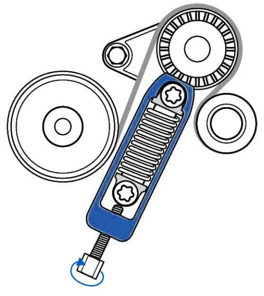 Brilliant Tools Elemento tenditore cinghia trapezoidale per Mercedes-Benz W169 e W245 BT571016