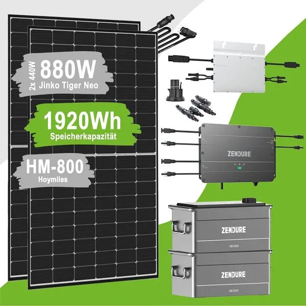 Centrale elettrica da balcone Offgridtec SolarFlow 1.92kWh 880W HM-800 con accumulo 4-01-017720-001