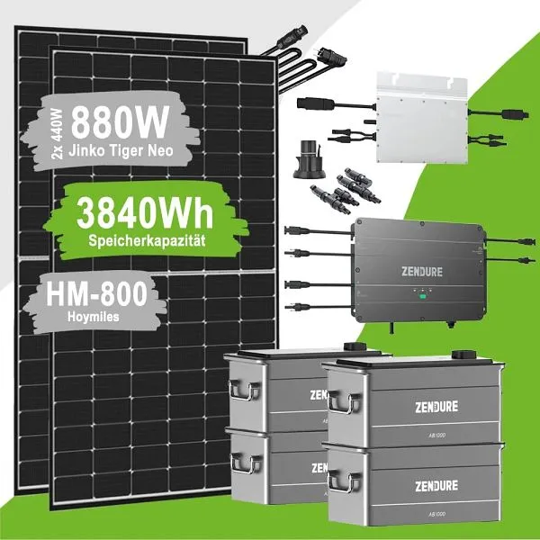 Centrale elettrica da balcone Offgridtec SolarFlow 384 kWh 880 W HM-800 con accumulo 4-01-017720-003