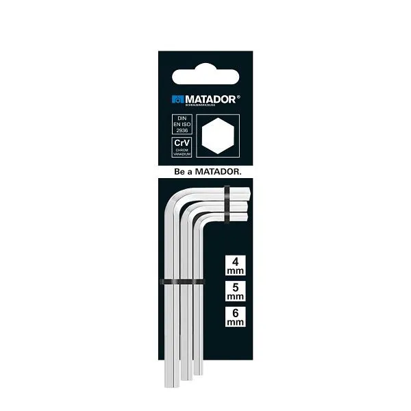MATADOR set di cacciaviti offset corti esagonali 4 / 5 / 6 mm 0440 9030