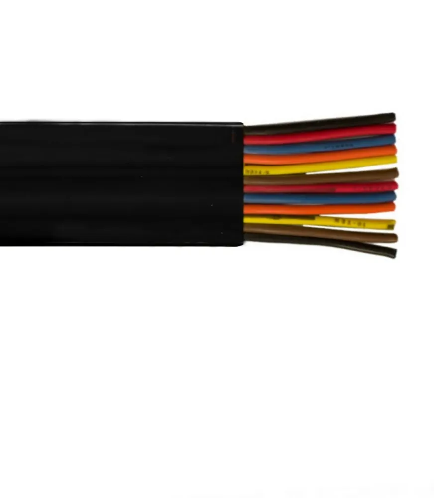 1000' 10 AWG 5C Flat Festoon Polyvinyl Chloride 600V Nero puro Cable