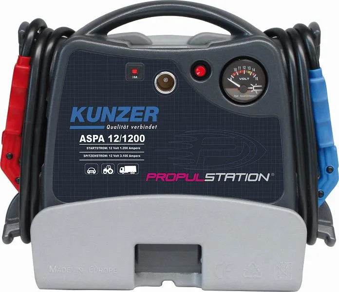 Kunzer AKKU-Start 12V AC/DC Propulsione 1200CA ASPA 12/1200