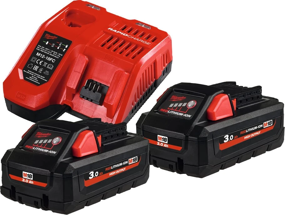 MILWAUKEE Starter set batteria High Output, 3,0 Ah, Modello: M18HNRG3