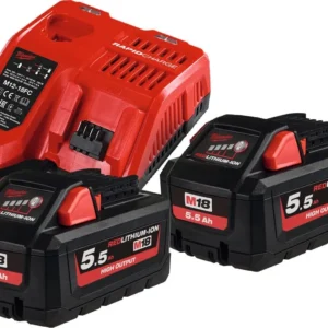 MILWAUKEE Starter set batteria High Output, 5,5 Ah, Modello: M18HNRG55