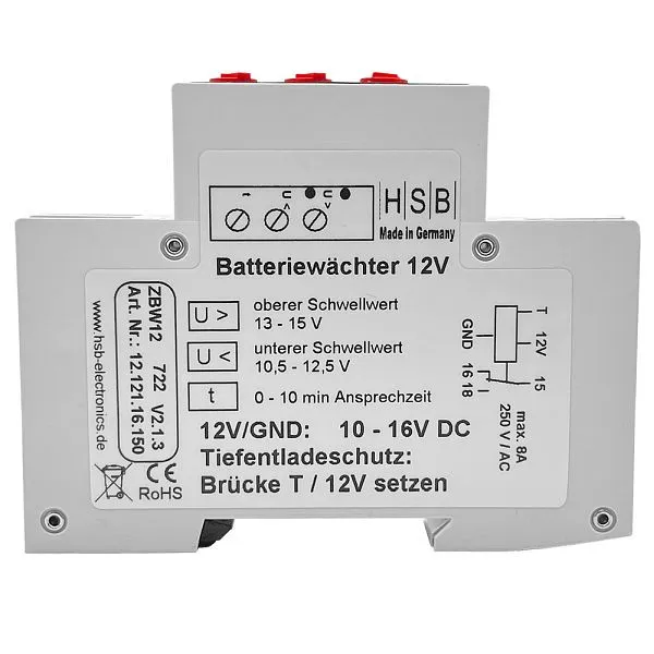 Monitoraggio tensione Offgridtec 12V per terminali A1 e A2 8-04-002855