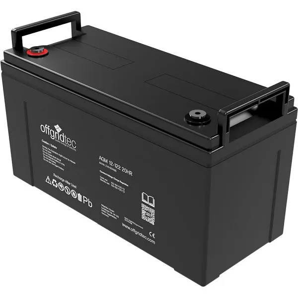 Offgridtec AGM 122Ah 20HR 12V - batteria solare enormemente durevole ai cicli 2-01-001485