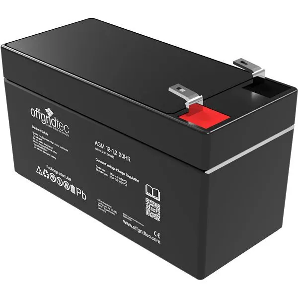 Offgridtec AGM 1.2Ah 20HR 12V - batteria solare decisamente durevole ai cicli 2-01-001975