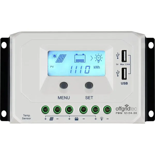 Offgridtec PWM Pro regolatore di carica 12V/24V 30A USB 1-01-010920
