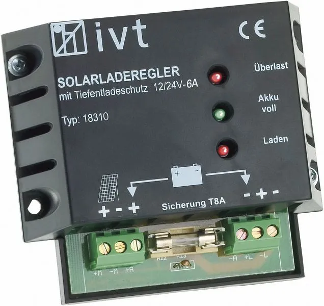 Regolatore di carica solare IVT 12 V/24 V 6 200032