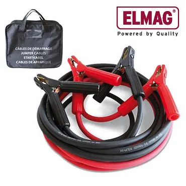 Set di cavi jumper ELMAG max 700 terminali polari totalmente isolati 2 x 45 m 35 mm² inclusa borsa per il trasporto 55020