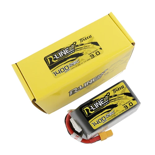 Tattu R-Line Version 3.0 1400mAh 6S1P 22.2V 120C Lipo Battery Pack XT60 Plug