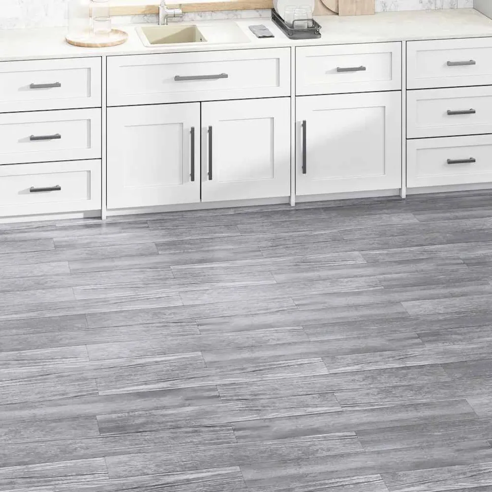 Listoni Pavimenti Autoadesivi PVC 2,51m² 2mm Grigio Opaco
