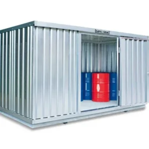 SÄBU SAFE Tank 1350 (installazione esterna) zincato montato non isolato. PLG 4.050 x 2.170 x 2.300 mm porta singola sul la...