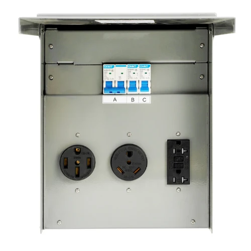 125/250V 50A Temporary RV Power Outlet Box Receptacle NEMA GFCI