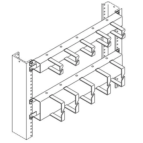 2U Horizontal Wire Management Panel Vertical Cabling Section 13075-119