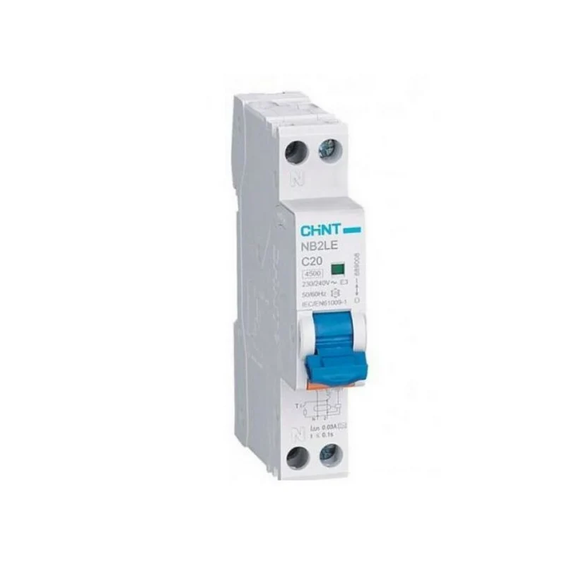 Magnetothermischer Differentialschalter 2 Module 1P+N 30mA 4,5kA Kurve C Typ - CHINT Discount