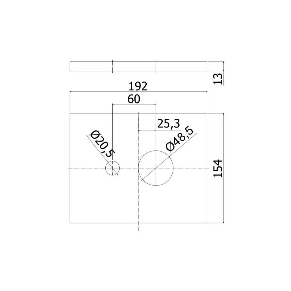 Miscelatore incasso con deviatore PBOX 015 piastra ABS serie Ringo modello RINBOX015CR cromo Paffoni