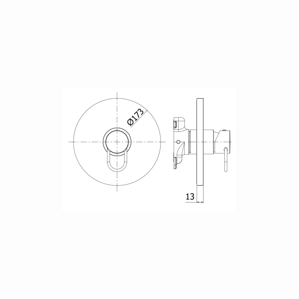 Miscelatore incasso PBOX 010 piastra abs serie Joker Paffoni