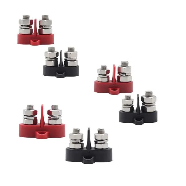 Offgridtec Gemello Terminal Stud / Collegamento vite 2 vie con piastra isolante rimovibile 2 x M8 (5/16") 8-01-01...
