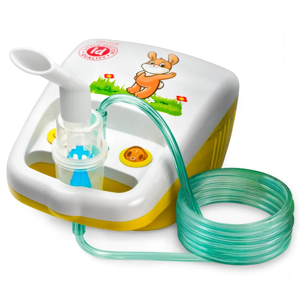 Piston Inhaler Nebuliser Compressor LITTLE DOCTOR LD212C + Set Masks + 3 Different Baffles