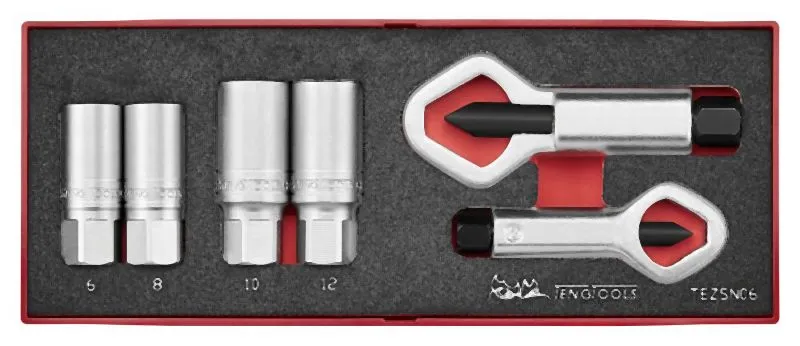 Set estrattore e spaccadadi Teng Tools FOAMX2 6 pezzi TEZSN06