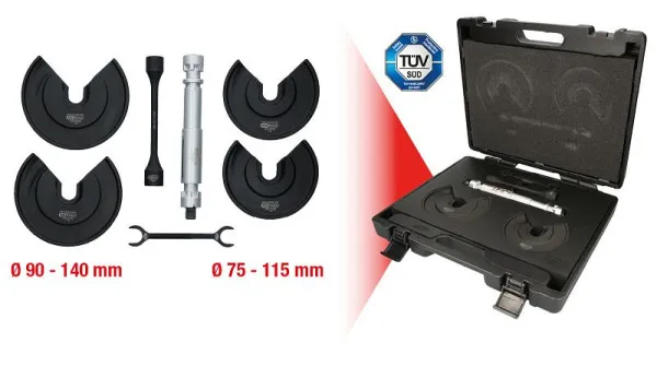 Set tenditore centrale telescopico universale KS Tools per molle interne 9 pezzi 500.8755