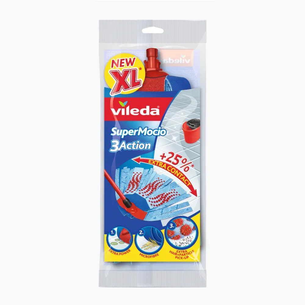 Vileda 150730 Vileda Replacement Mop Head Refill Microfibre Supermocio Mop