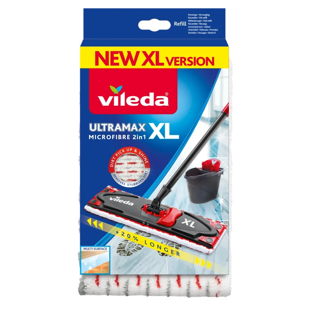 Vileda 160933 Vileda Replacement Mop Pad Head Refill Vileda Ultramax / Ultramat Turbo XL 2in1