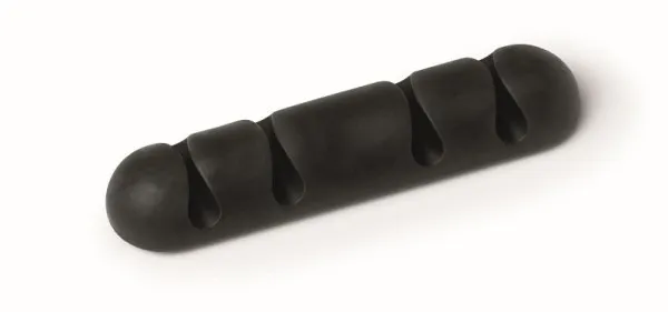 Fermacavi RESISTENTE CAVOLINE® CLIP 4 (autoadesivo per 4 cavi) 2 pezzi grafite PU: 2 pezzi 504037