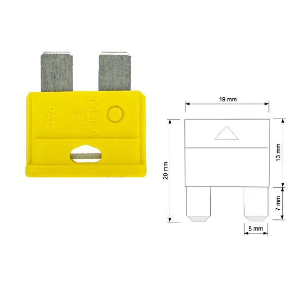 Fusibile piatto qualità Offgridtec 20A per auto 6-32V 8-04-001400