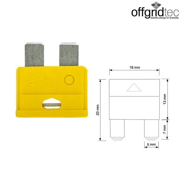Fusibile piatto qualità Offgridtec 20A per auto 6-32V 8-04-001400