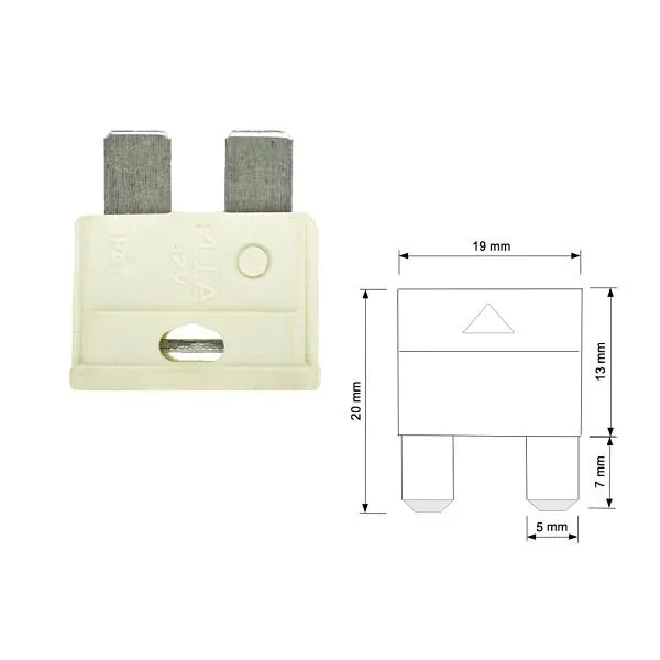 Fusibile piatto qualità per auto Offgridtec 25A 6-32V 8-01-006880