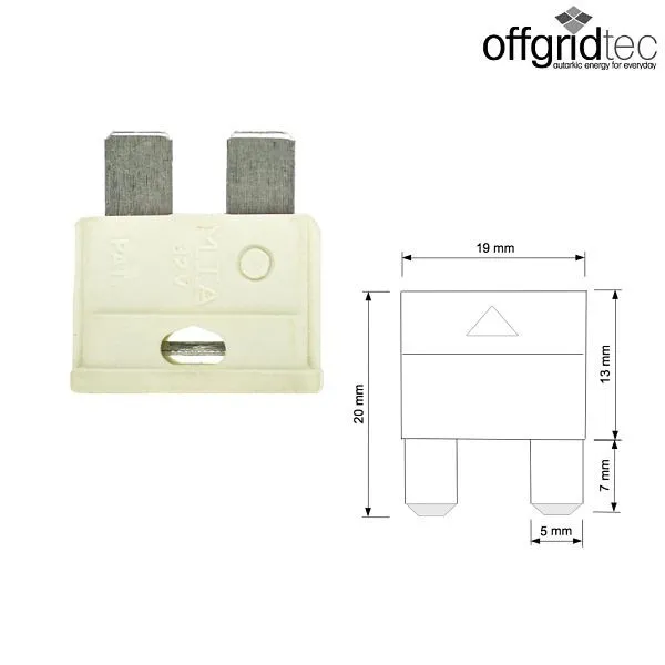 Fusibile piatto qualità per auto Offgridtec 25A 6-32V 8-01-006880