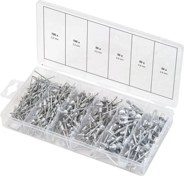 Gamma di rivetti ciechi KS Tools 400 pezzi 970.0150