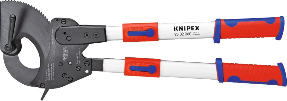 KNIPEX Cesoia per cavi cricchetto con manici telescopici