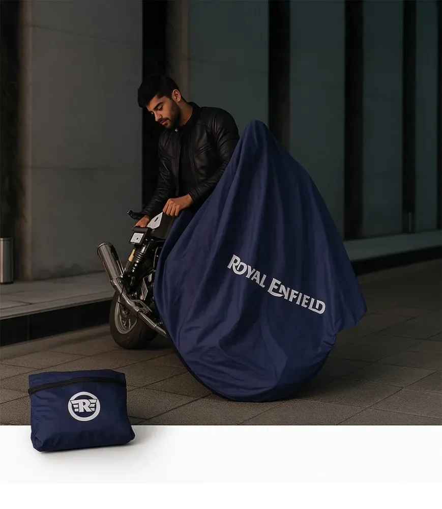 Motorcycle Cover Royal Enfield Blue per Protezione da Sassi